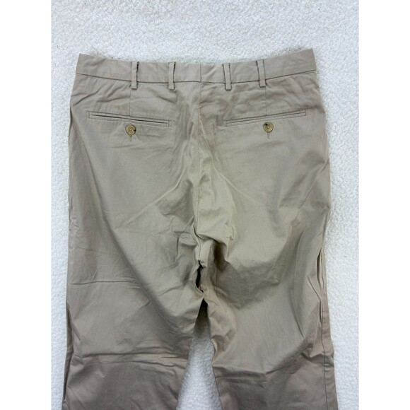 Z Zegna Chino Pants Mens 32R Beige Slim Fit Stretch Cotton Trouser Dress Casual - Picture 13 of 14